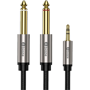 GreenZech 3.5mm to Dual 6.5mm Audio Cable 3m 1 to 2 Audio Cable Connector Silver Plating f GreenZech 3.5mm to Dual 6.5mm Audio Cable 3m 1 to 2 Audio Cable Connector Silver Plating f