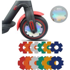 GreenZech (Silver) 2PCS Electric Scooter Front Wheel Sticker PVC Motor Protective Cover Sh GreenZech (Silver) 2PCS Electric Scooter Front Wheel Sticker PVC Motor Protective Cover Sh