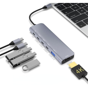 GreenZech 6 In 1 Triple Display USB Type-C Hub Docking Station Adapter With Dual 4K HDMI D GreenZech 6 In 1 Triple Display USB Type-C Hub Docking Station Adapter With Dual 4K HDMI D