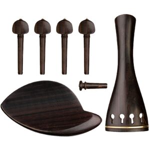 GreenZech Ebony Violin Accessories Set Tailpiece+ Chin Rest+ Endpin+ 4 Tuning Pegs Violin GreenZech Ebony Violin Accessories Set Tailpiece+ Chin Rest+ Endpin+ 4 Tuning Pegs Violin