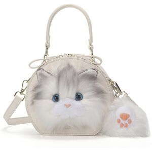 Unbranded (Gray) Ragdoll Plush Cat Single Shoulder Crossbody Bag Round Women Fashion Handb Unbranded (Gray) Ragdoll Plush Cat Single Shoulder Crossbody Bag Round Women Fashion Handb