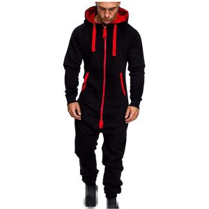 Unbranded (Black, 2XL) Mens Long Sleeve Camouflage Onesie Jumpsuit Tracksuit Overalls Fitn Unbranded (Black, 2XL) Mens Long Sleeve Camouflage Onesie Jumpsuit Tracksuit Overalls Fitn