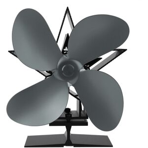 GreenZech (Grey) 1350RPM 4 Leaves Stove Fan Heat Powered Motor Energy Saving Fireplace Eco GreenZech (Grey) 1350RPM 4 Leaves Stove Fan Heat Powered Motor Energy Saving Fireplace Eco