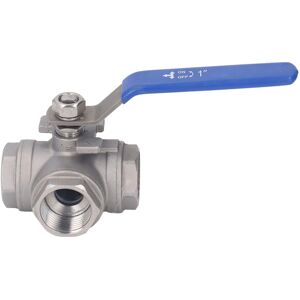 Unbranded 3 Way Ball Valve 1in 304 Stainless Steel Female T Unbranded 3 Way Ball Valve 1in 304 Stainless Steel Female T