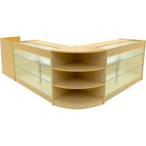 MonsterShop (2 x 1500mm W Counters & 2 x 600mm W Units - Maple) Shop Counter Set Astro LED L MonsterShop (2 x 1500mm W Counters & 2 x 600mm W Units - Maple) Shop Counter Set Astro LED L