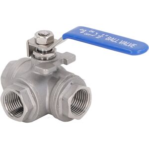 Unbranded 3 Way Ball Valve 1/2in DN15 304 Stainless Steel Unbranded 3 Way Ball Valve 1/2in DN15 304 Stainless Steel