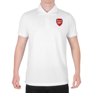 (White, 3XL) Arsenal FC Mens Polo Shirt Crest OFFICIAL Football Gift (White, 3XL) Arsenal FC Mens Polo Shirt Crest OFFICIAL Football Gift