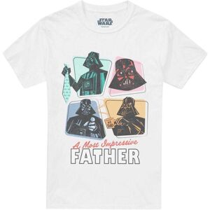 (S, White) Star Wars Unisex Adult A Most Impressive Father T-Shirt (S, White) Star Wars Unisex Adult A Most Impressive Father T-Shirt