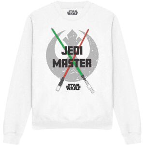 (M, White) Star Wars Unisex Adult Jedi Master Dad Lightsaber Sweatshirt (M, White) Star Wars Unisex Adult Jedi Master Dad Lightsaber Sweatshirt