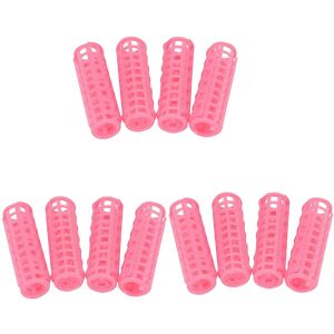 Unbranded For 12 Pcs Plastic Diy Hair Styling Roller Curlers Clips Pink Unbranded For 12 Pcs Plastic Diy Hair Styling Roller Curlers Clips Pink