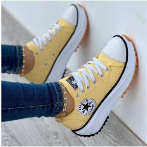 Unbranded (Yellow, 37) Women Shoes Canvas Sneaker Platform Casual Breathable Design Fashio Unbranded (Yellow, 37) Women Shoes Canvas Sneaker Platform Casual Breathable Design Fashio