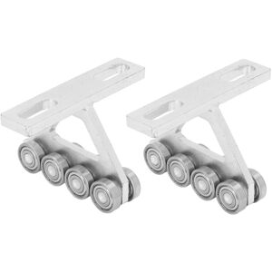 Unbranded 2Pcs 8 Wheels Trolley Assembly Carbon Steel Silent Unbranded 2Pcs 8 Wheels Trolley Assembly Carbon Steel Silent