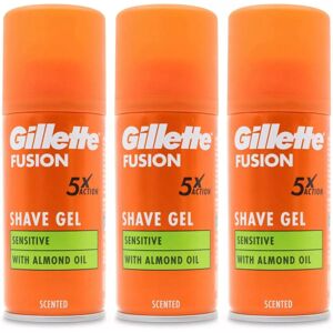 Gillette Fusion5 Ultra Sensitive Men's Shaving Gel, 75ml Pack 3 Gillette Fusion5 Ultra Sensitive Men's Shaving Gel, 75ml Pack 3