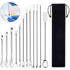 Unbranded 12Pcs Laboratory Spatula 304 Stainless Steel Unbranded 12Pcs Laboratory Spatula 304 Stainless Steel