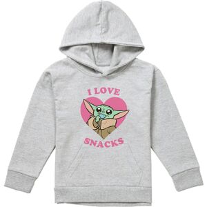 Star Wars The Mandalorian Childrens/Kids I Love Snacks Grogu Hoodie Star Wars The Mandalorian Childrens/Kids I Love Snacks Grogu Hoodie