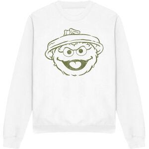 (S, White) Sesame Street Unisex Adult Oscar The Grouch Mono Sweatshirt (S, White) Sesame Street Unisex Adult Oscar The Grouch Mono Sweatshirt