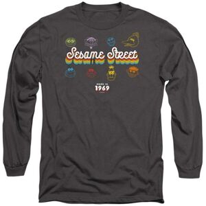 (S, Charcoal) Sesame Street Unisex Adult Made In 1969 Long-Sleeved T-Shirt (S, Charcoal) Sesame Street Unisex Adult Made In 1969 Long-Sleeved T-Shirt