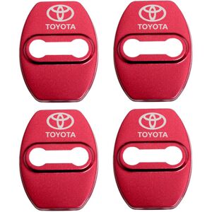 Unbranded (Red) 4pcs Car Door Lock Latches Striker Cover Protector for Toyota w/ Adhesive Unbranded (Red) 4pcs Car Door Lock Latches Striker Cover Protector for Toyota w/ Adhesive