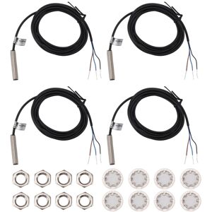 Unbranded 4 Set Proximity Sensor Switch 8mm Flat Head Metal Unbranded 4 Set Proximity Sensor Switch 8mm Flat Head Metal