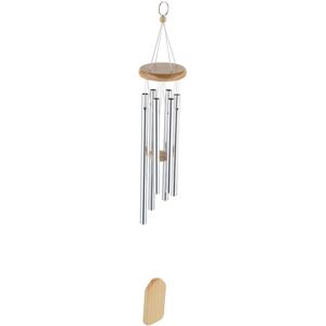 GreenZech 6 Silver Tubes Wood Wind Chimes Home Garden Yard Windbells Decor GreenZech 6 Silver Tubes Wood Wind Chimes Home Garden Yard Windbells Decor