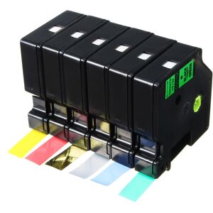 GreenZech (45016 Black On Blue) 12mmx7m Plastic Label Tape Compatible For Dymo D1 LetraTag GreenZech (45016 Black On Blue) 12mmx7m Plastic Label Tape Compatible For Dymo D1 LetraTag