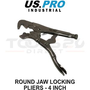 US PRO INDUSTRIAL Round Jaw Locking Pliers - 4 Inch 5918 US PRO INDUSTRIAL Round Jaw Locking Pliers - 4 Inch 5918