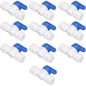 Unbranded 10Pcs Inline Shut Off Ball Valve 3/8in OD Plastic Unbranded 10Pcs Inline Shut Off Ball Valve 3/8in OD Plastic