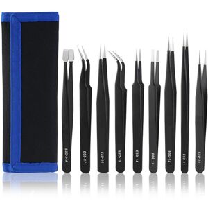 Unbranded 9PCS Antistatic Tweezers Assortment Stainless Unbranded 9PCS Antistatic Tweezers Assortment Stainless