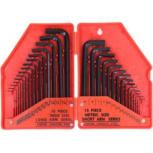 Unbranded 30 Pcs Hex Wrench Set 45 Steel High Strength Inch Unbranded 30 Pcs Hex Wrench Set 45 Steel High Strength Inch