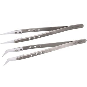 Unbranded 2Pcs Maintenance Tweezers Stainless Steel Ceramic Unbranded 2Pcs Maintenance Tweezers Stainless Steel Ceramic