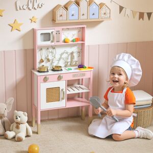 AIYAPLAY Kids Kitchen Playset with Pretend Play Kitchen Accessories, Pink AIYAPLAY Kids Kitchen Playset with Pretend Play Kitchen Accessories, Pink
