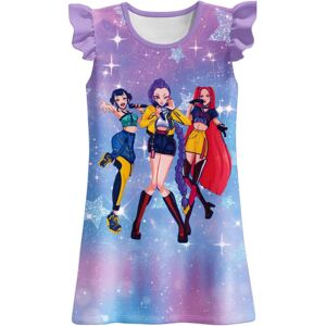 Unbranded (Purple Blue, 110cm) Demon Hunters Kpop Pattern Printing Girls Home Dress Sleepw Unbranded (Purple Blue, 110cm) Demon Hunters Kpop Pattern Printing Girls Home Dress Sleepw