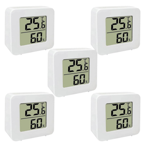 Typecat 5 Pack Mini Digital LCD Display Temperature Humidity Meter Sensor Wall Typecat 5 Pack Mini Digital LCD Display Temperature Humidity Meter Sensor Wall