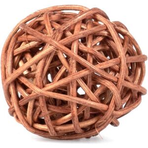 Rubies 6 brown wicker balls 3.5 cm Rubies 6 brown wicker balls 3.5 cm