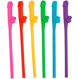 Rubies 6 Multi-Colored Naughty Straws Rubies 6 Multi-Colored Naughty Straws