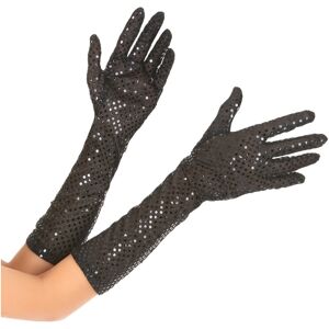 Rubies Adult's mid-length black sequin gloves Rubies Adult's mid-length black sequin gloves