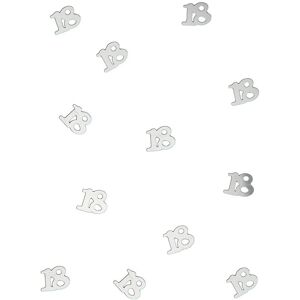 Rubies Wooden table confetti 18 silver 10 gr Rubies Wooden table confetti 18 silver 10 gr