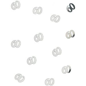 Rubies 60 silver wooden table confetti 10 gr Rubies 60 silver wooden table confetti 10 gr