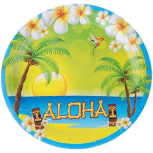 Rubies 8 Aloha Paper Plates 23 cm Rubies 8 Aloha Paper Plates 23 cm