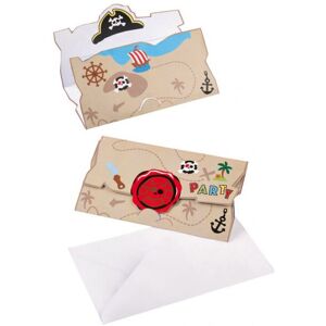 Rubies 8 Pirate Invitations and Envelopes Rubies 8 Pirate Invitations and Envelopes