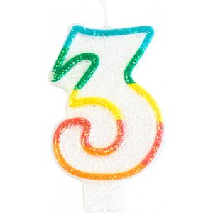 Rubies Birthday candle number 3 7.5 cm Rubies Birthday candle number 3 7.5 cm