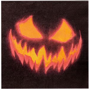 Rubies 12 Spooky Pumpkin Paper Napkins 33 x 33 cm Rubies 12 Spooky Pumpkin Paper Napkins 33 x 33 cm