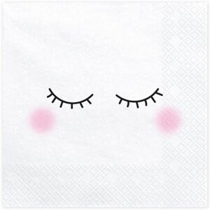 Rubies 20 White Unicorn Paper Napkins 33 x 33 cm Rubies 20 White Unicorn Paper Napkins 33 x 33 cm