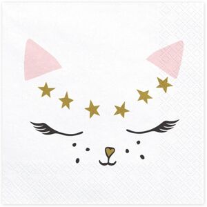 Rubies 20 White Kitten Paper Napkins 33 x 33 cm Rubies 20 White Kitten Paper Napkins 33 x 33 cm