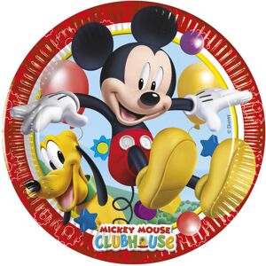 Rubies 8 Small Mickey Mouse Paper Plates 20 cm Rubies 8 Small Mickey Mouse Paper Plates 20 cm