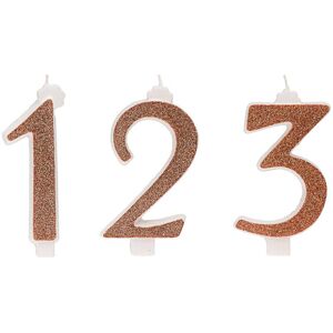 Rubies Rose gold number birthday candle 13 cm Rubies Rose gold number birthday candle 13 cm