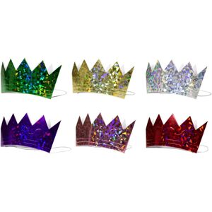 Rubies 6 Multicolored Holographic Tiaras with Elastic Rubies 6 Multicolored Holographic Tiaras with Elastic