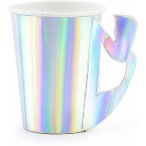 Rubies 6 Holographic Mermaid Paper Cups 220ml Rubies 6 Holographic Mermaid Paper Cups 220ml
