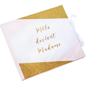 Rubies Guestbook Miss becomes Mrs. pink, white and gold 22 x 19 cm Rubies Guestbook Miss becomes Mrs. pink, white and gold 22 x 19 cm