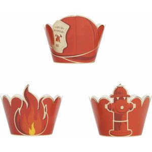 Rubies 6 Firefighter Cupcake Mold Covers Rubies 6 Firefighter Cupcake Mold Covers